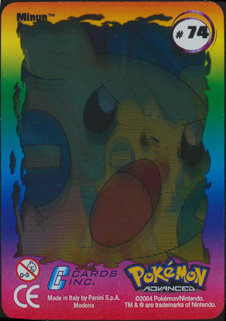 74 Minun Pokemon Advanced Action Card 74 Minun Pokemon Advanced Action Card