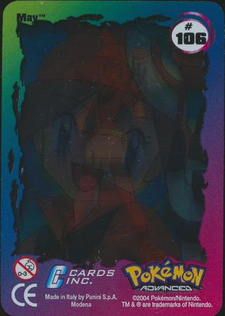 106 May Pokemon Advanced Action Card Pokemon Collectible Cards Stickers 106 May Pokemon Advanced Action Card Pokemon Collectible Cards Stickers