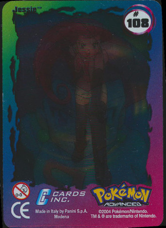 108 Jessie Pokemon Advanced Action Card 108 Jessie Pokemon Advanced Action Card