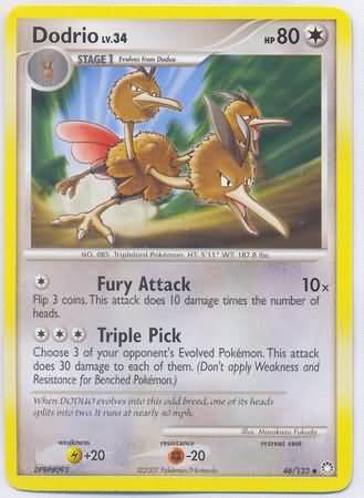 Dodrio 46 123 Uncommon Diamond Pearl Mysterious Treasures Singles Dodrio 46 123 Uncommon Diamond Pearl Mysterious Treasures Singles