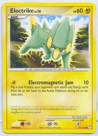 Electrike 81 123 Common Diamond Pearl Mysterious Treasures Singles Electrike 81 123 Common Diamond Pearl Mysterious Treasures Singles