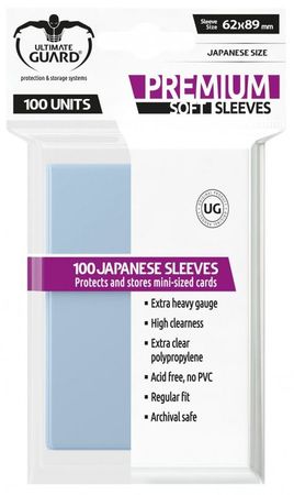 Ultimate Guard Premium Soft Sleeves Japanese Size 100ct Ultimate Guard Premium Soft Sleeves Japanese Size 100ct