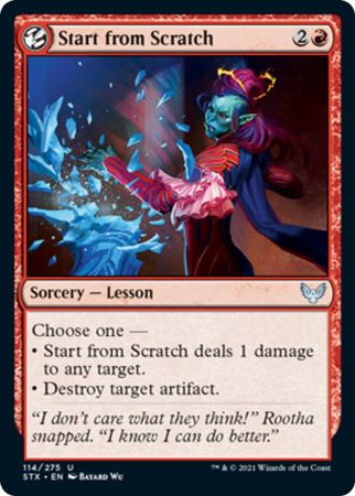 Start from Scratch 114 275 Strixhaven School of Mages Singles Start from Scratch 114 275 Strixhaven School of Mages Singles