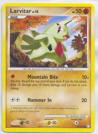 Larvitar 87 123 Common Diamond Pearl Mysterious Treasures Singles Larvitar 87 123 Common Diamond Pearl Mysterious Treasures Singles