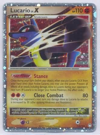 Carta de Jogo: Lucario LV.X (Pokémon TCG(Mysterious Treasures Set)  Col:PKM-MTS-EN122