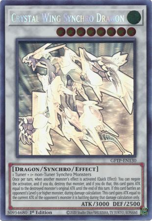 Yugioh Crystal Wing Synchro Dragon DUPO-EN068 Ultra Rare 1st Edition   