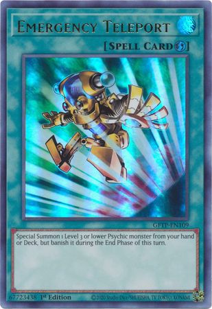 Emergency Teleport GFTP EN109 Ultra Rare 1st Edition Emergency Teleport GFTP EN109 Ultra Rare 1st Edition