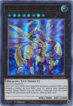 1st Ed. GFTP-EN004 Hieratic Sky Dragon Overlord of Heliopolis - Ultra Rare 