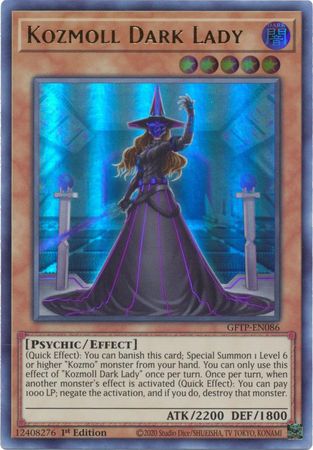 Kozmoll Dark Lady GFTP EN086 Ultra Rare 1st Edition Ghosts From The Past Collector s Set 1st Edition Singles Kozmoll Dark Lady GFTP EN086 Ultra Rare 1st Edition Ghosts From The Past Collector s Set 1st Edition Singles