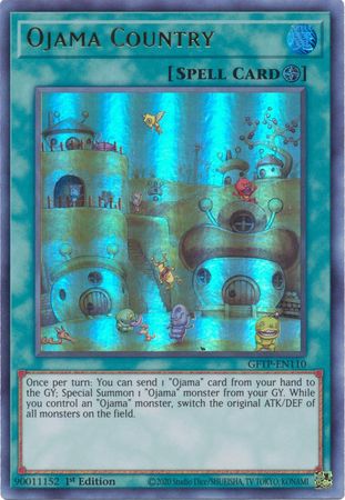 Ojama Country GFTP EN110 Ultra Rare 1st Edition Ojama Country GFTP EN110 Ultra Rare 1st Edition