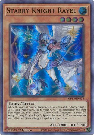 Starry Knight Rayel GFTP EN028 Ultra Rare 1st Edition Ghosts From The Past Collector s Set 1st Edition Singles Starry Knight Rayel GFTP EN028 Ultra Rare 1st Edition Ghosts From The Past Collector s Set 1st Edition Singles