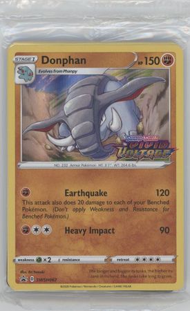 Donphan SWSH067 Prerelease Promo Card in Sealed Pack Pokemon Sword Shield Promos Donphan SWSH067 Prerelease Promo Card in Sealed Pack Pokemon Sword Shield Promos