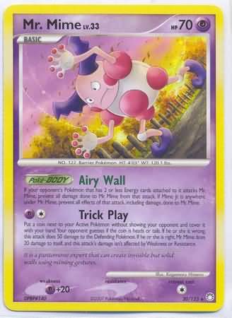Mr Mime 30 123 Rare Diamond Pearl Mysterious Treasures Singles Mr Mime 30 123 Rare Diamond Pearl Mysterious Treasures Singles