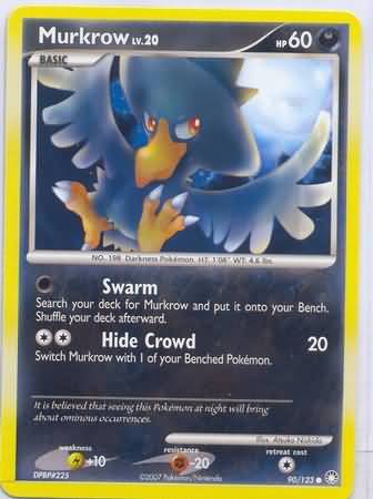Murkrow 90 123 Common Diamond Pearl Mysterious Treasures Singles Murkrow 90 123 Common Diamond Pearl Mysterious Treasures Singles