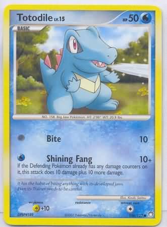 Totodile 106 123 Common Diamond Pearl Mysterious Treasures Singles Totodile 106 123 Common Diamond Pearl Mysterious Treasures Singles