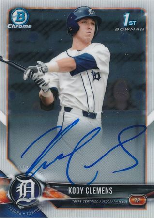 Kody Clemens 2018 Bowman Draft Chrome CDA KC 1st Auto Autograph 2018 Bowman Draft Chrome Auto Kody Clemens 2018 Bowman Draft Chrome CDA KC 1st Auto Autograph 2018 Bowman Draft Chrome Auto