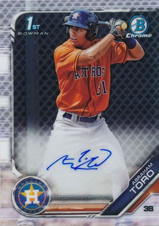 Abraham Toro 2019 Bowman Chrome CPA AT 1st Auto Autograph Abraham Toro 2019 Bowman Chrome CPA AT 1st Auto Autograph