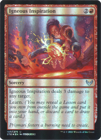 Igneous Inspiration 107 275 Foil Strixhaven School of Mages Foil Singles Igneous Inspiration 107 275 Foil Strixhaven School of Mages Foil Singles