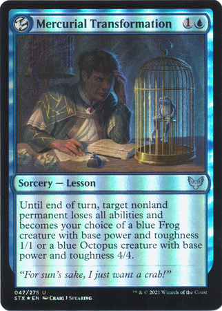 Mercurial Transformation 047 275 Foil Strixhaven School of Mages Foil Singles Mercurial Transformation 047 275 Foil Strixhaven School of Mages Foil Singles