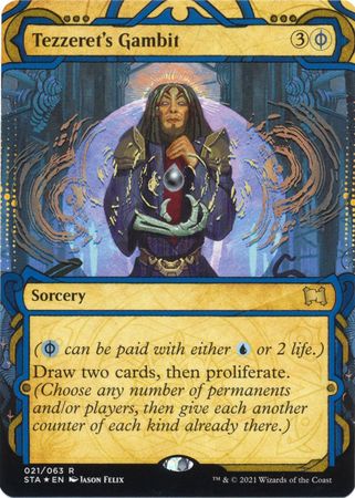 Tezzeret s Gambit 021 063 Etched Foil Strixhaven School of Mages Etched Foil Singles Tezzeret s Gambit 021 063 Etched Foil Strixhaven School of Mages Etched Foil Singles