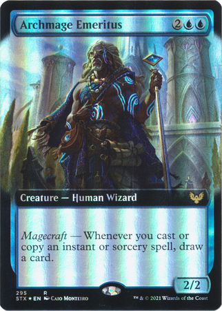 Archmage Emeritus 295 Extended Art Foil Strixhaven School of Mages Collector Booster Foil Singles Archmage Emeritus 295 Extended Art Foil Strixhaven School of Mages Collector Booster Foil Singles