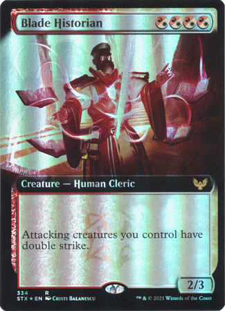 Blade Historian 334 Extended Art Foil Strixhaven School of Mages Collector Booster Foil Singles Blade Historian 334 Extended Art Foil Strixhaven School of Mages Collector Booster Foil Singles
