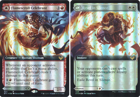 Flamescroll Celebrant Revel in Silence 324 Extended Art Foil Strixhaven School of Mages Collector Booster Foil Singles Flamescroll Celebrant Revel in Silence 324 Extended Art Foil Strixhaven School of Mages Collector Booster Foil Singles