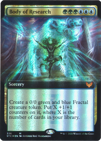 Body of Research 336 Extended Art Foil Strixhaven School of Mages Collector Booster Foil Singles Body of Research 336 Extended Art Foil Strixhaven School of Mages Collector Booster Foil Singles