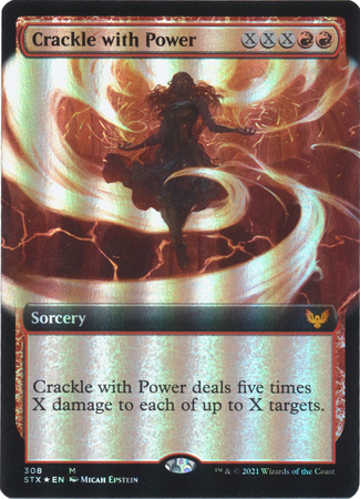 Crackle with Power 308 Extended Art Foil Strixhaven School of Mages Collector Booster Foil Singles Crackle with Power 308 Extended Art Foil Strixhaven School of Mages Collector Booster Foil Singles