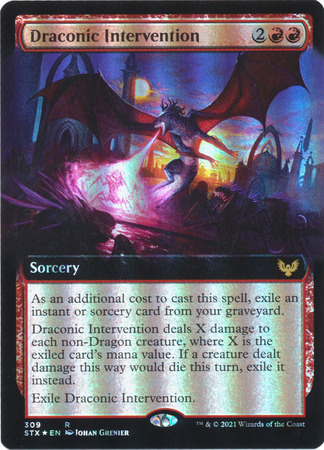 Draconic Intervention 309 Extended Art Foil Draconic Intervention 309 Extended Art Foil