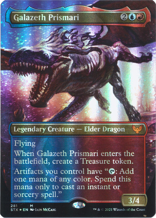 Galazeth Prismari 281 Borderless Foil Strixhaven School of Mages Collector Booster Foil Singles Galazeth Prismari 281 Borderless Foil Strixhaven School of Mages Collector Booster Foil Singles