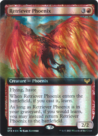 Retriever Phoenix 313 Extended Art Foil Strixhaven School of Mages Collector Booster Foil Singles Retriever Phoenix 313 Extended Art Foil Strixhaven School of Mages Collector Booster Foil Singles