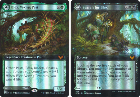 Blex Vexing Pest Search for Blex 322 Extended Art Foil Strixhaven School of Mages Collector Booster Foil Singles Blex Vexing Pest Search for Blex 322 Extended Art Foil Strixhaven School of Mages Collector Booster Foil Singles