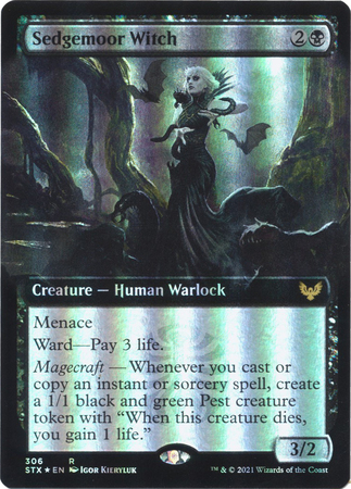 Sedgemoor Witch 306 Extended Art Foil Strixhaven School of Mages Collector Booster Foil Singles Sedgemoor Witch 306 Extended Art Foil Strixhaven School of Mages Collector Booster Foil Singles