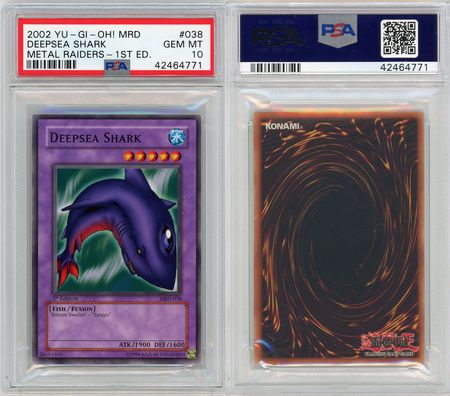 Deepsea Shark MRD 038 PSA 10 GEM MT Common 1st Edition 4771 PSA Graded Yugioh Cards Deepsea Shark MRD 038 PSA 10 GEM MT Common 1st Edition 4771 PSA Graded Yugioh Cards