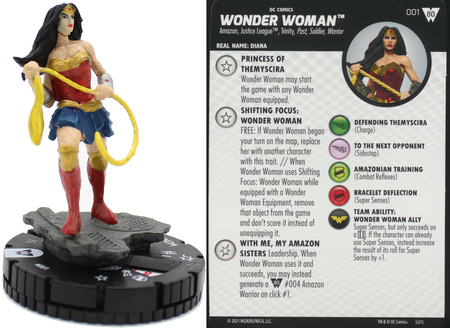Heroclix Wonder Woman 80th set Wonder Woman #059a Super Rare figure w/card! 