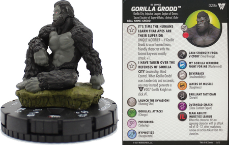 Gorrilla Grodd 023a Wonder Woman 80th Anniversary DC Heroclix Gorrilla Grodd 023a Wonder Woman 80th Anniversary DC Heroclix