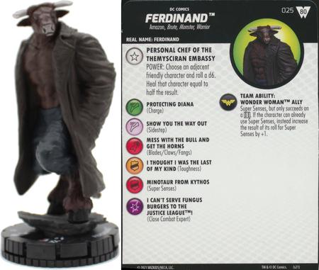 Ferdinand 025 Wonder Woman 80th Anniversary DC Heroclix DC Wonder Woman 80th Anniversary Singles Ferdinand 025 Wonder Woman 80th Anniversary DC Heroclix DC Wonder Woman 80th Anniversary Singles