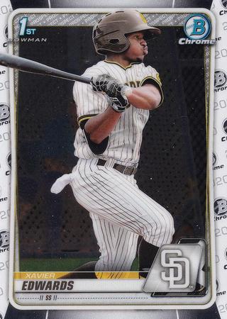 Xavier Edwards 2020 Bowman Chrome Prospects BCP 10 1st 2020 Bowman Chrome Prospects Xavier Edwards 2020 Bowman Chrome Prospects BCP 10 1st 2020 Bowman Chrome Prospects