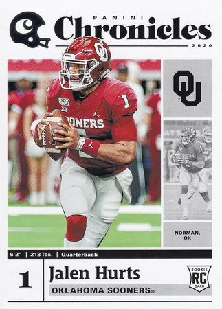 Jalen Hurts 2020 Chronicles Draft Picks 14 Rookie Panini 2020 Panini Chronicles Draft Picks Jalen Hurts 2020 Chronicles Draft Picks 14 Rookie Panini 2020 Panini Chronicles Draft Picks