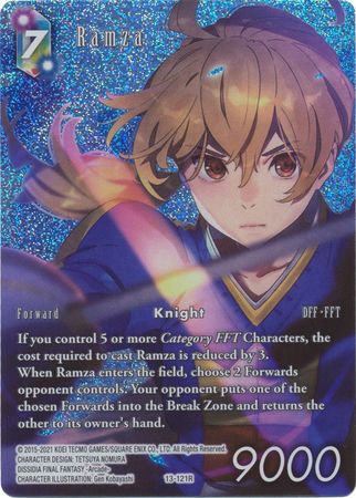 Ramza Full Art 13 121R Rare Foil Opus XIII Collection Crystal Radiance Foil Singles Ramza Full Art 13 121R Rare Foil Opus XIII Collection Crystal Radiance Foil Singles