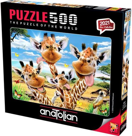 Giraffe Selfie 500 Piece Puzzle by Anatolian Anatolian Puzzles Giraffe Selfie 500 Piece Puzzle by Anatolian Anatolian Puzzles