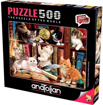 Kittens in the Library 500 Piece Puzzle by Anatolian Anatolian Puzzles Kittens in the Library 500 Piece Puzzle by Anatolian Anatolian Puzzles