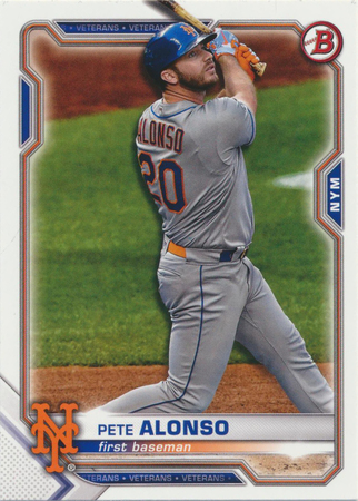 Pete Alonso 2021 Bowman 86 2021 Bowman Pete Alonso 2021 Bowman 86 2021 Bowman