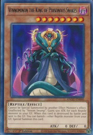 Vennominon the King of Poisonous Snakes ANGU EN040 Rare 1st Edition Ancient Guardians 1st Edition Singles Vennominon the King of Poisonous Snakes ANGU EN040 Rare 1st Edition Ancient Guardians 1st Edition Singles