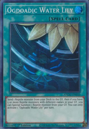 Ogdoadic Water Lily ANGU EN010 Super Rare 1st Edition Ancient Guardians 1st Edition Singles Ogdoadic Water Lily ANGU EN010 Super Rare 1st Edition Ancient Guardians 1st Edition Singles
