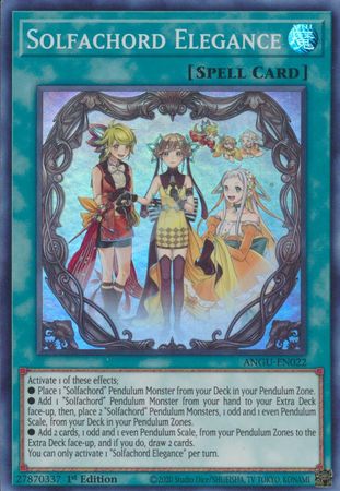 Solfachord Elegance ANGU EN022 Super Rare 1st Edition Ancient Guardians 1st Edition Singles Solfachord Elegance ANGU EN022 Super Rare 1st Edition Ancient Guardians 1st Edition Singles