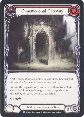 Dimenxxional Gateway Red MON162 Rare 1st Edition Dimenxxional Gateway Red MON162 Rare 1st Edition