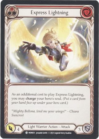 Express Lightning Red MON051 Common 1st Edition Express Lightning Red MON051 Common 1st Edition