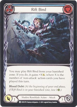 Rift Bind Blue MON176 Common 1st Edition Rift Bind Blue MON176 Common 1st Edition